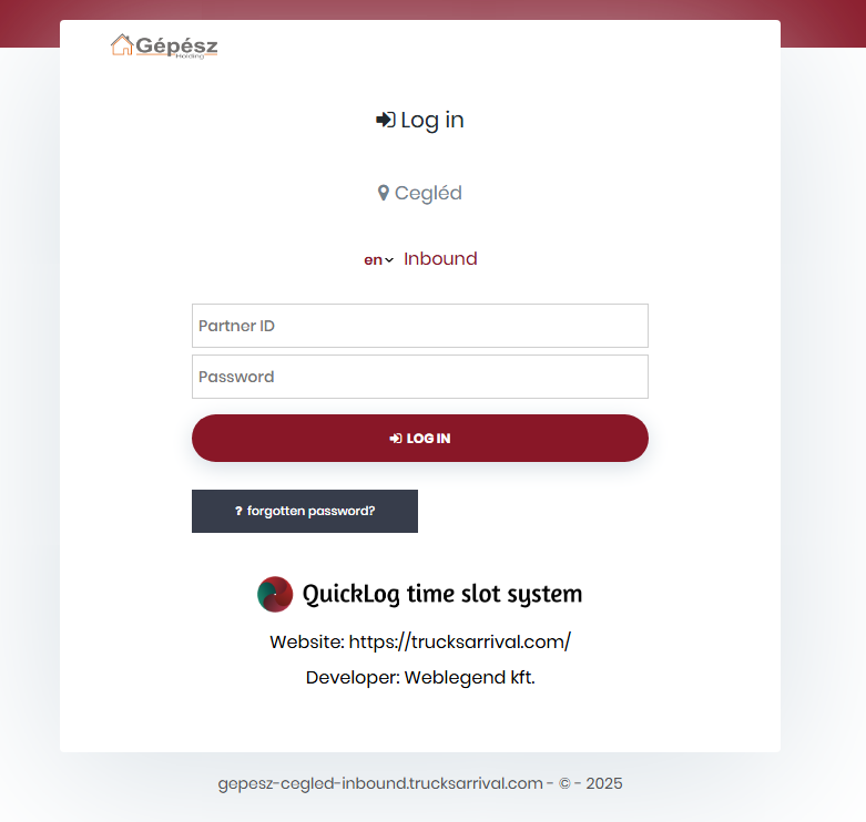 Quicklog QuickLog time slot system users manual for freighters